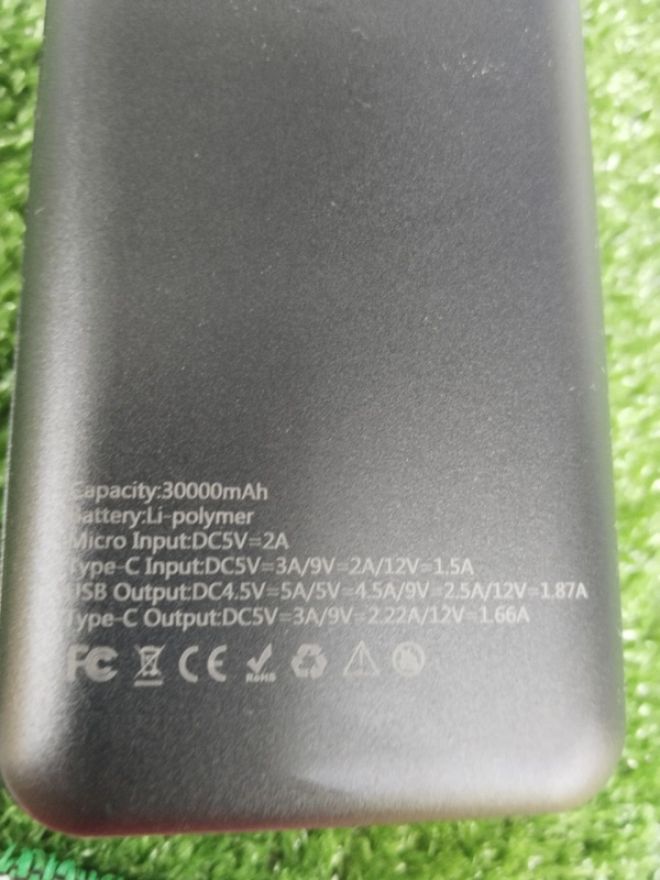 Внешний аккумулятор Black 30 000 mAh